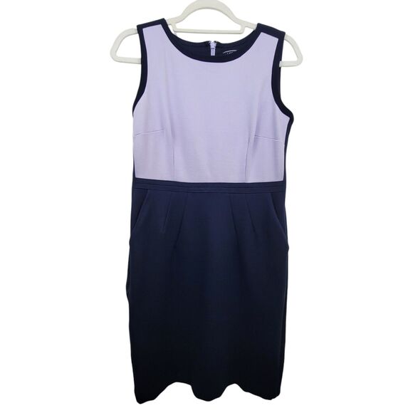 Lands' End Dresses & Skirts - Lands' End Purple And Navy Blue Dress With Pockets Size 6 Petite